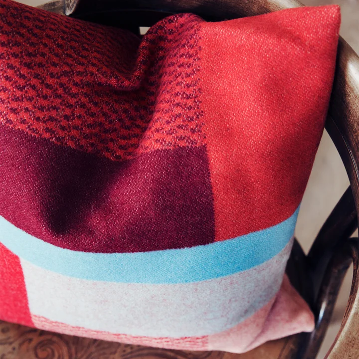 Mikkel Cushion 50 x 50 cm from Røros Tweed in red