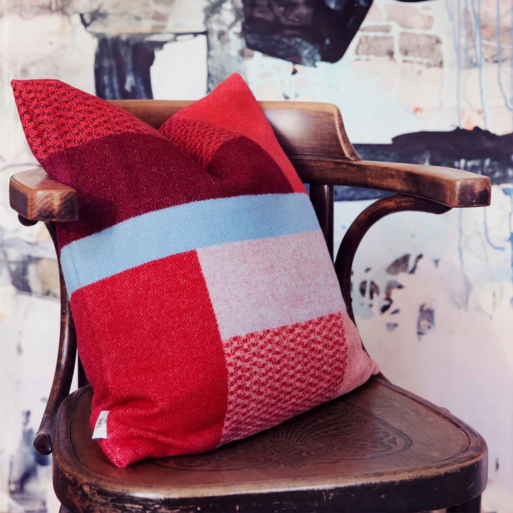 Mikkel Cushion 50 x 50 cm from Røros Tweed in red