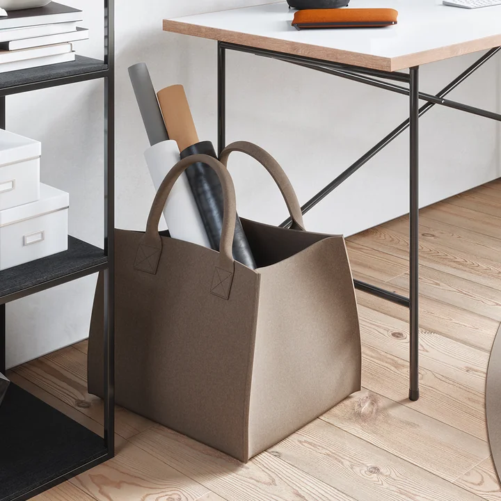 Big & Bigi Felt basket with 2 handles by Hey Sign