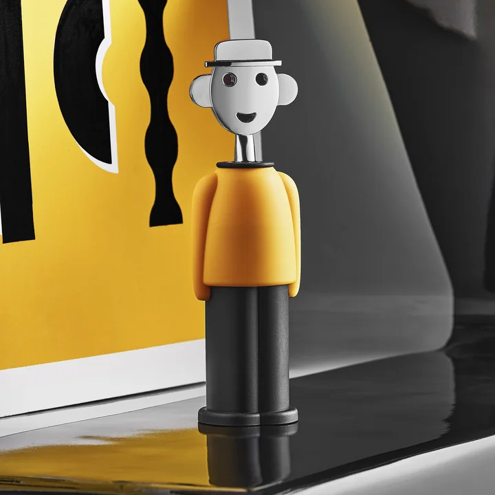 Corkscrew Alessandro M . by Ai di Alessi in yellow / black