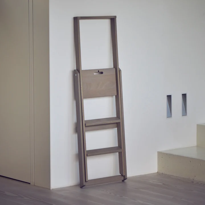 Ego Stepladder, 3 steps from Jan Kurtz in light grey