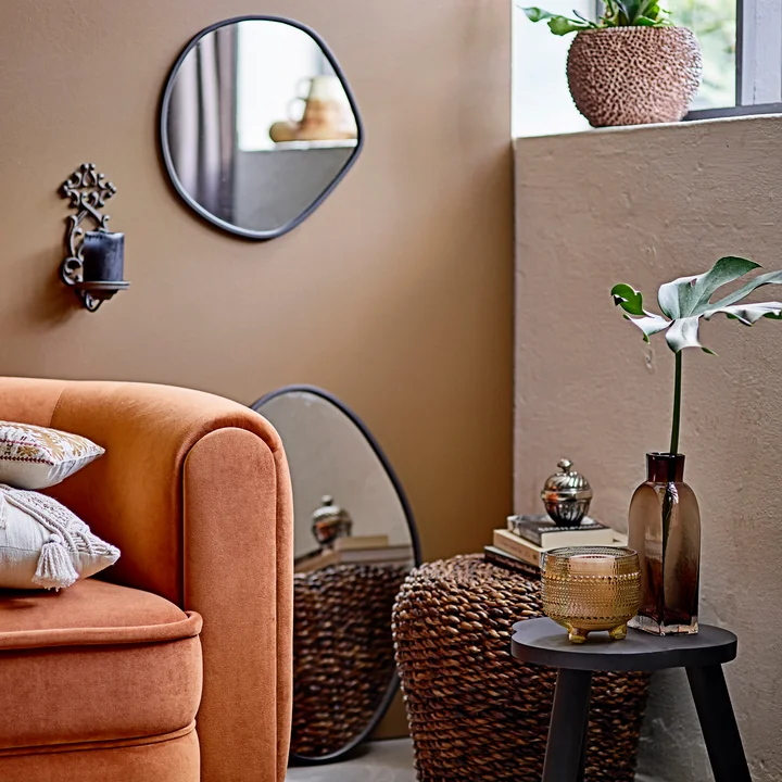 Faun Wall mirror from Bloomingville in black