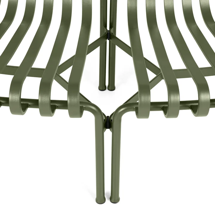 Palissade Park Dining Bench from HAY in the color olive