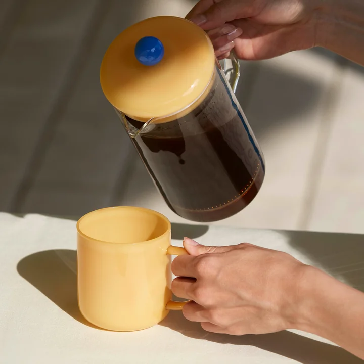 Borosilicate mug 0.3 l from HAY in color jade yellow