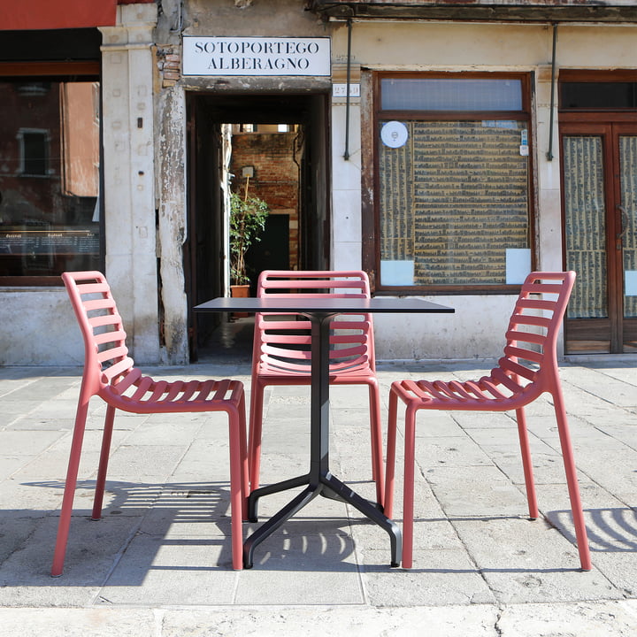 Doga Bistro chair from Nardi in the color marsala