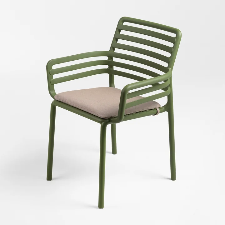 Doga Armchair from Nardi in the color agave with seat cushion lino