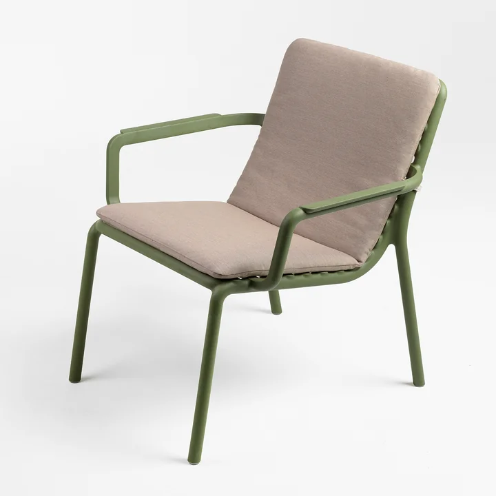 Doga Relax Garden armchair from Nardi in the color agave with seat cushion lino