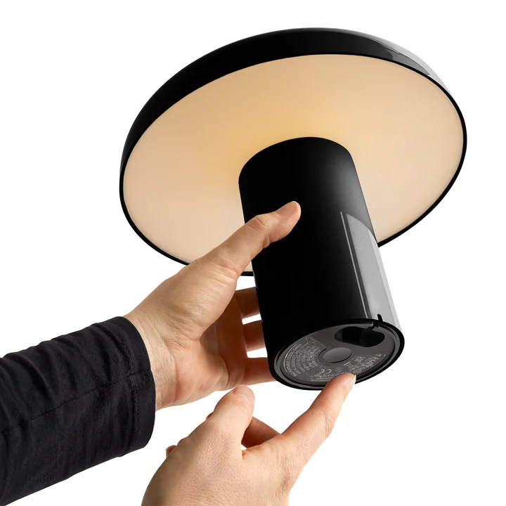 Pao Battery lamp, soft black from HAY