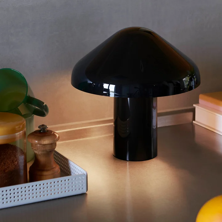 Pao Battery lamp, soft black from HAY