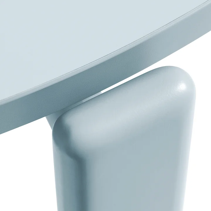 Rey Dining table, Ø 128,5 cm, slate blue / laminate light gray by HAY