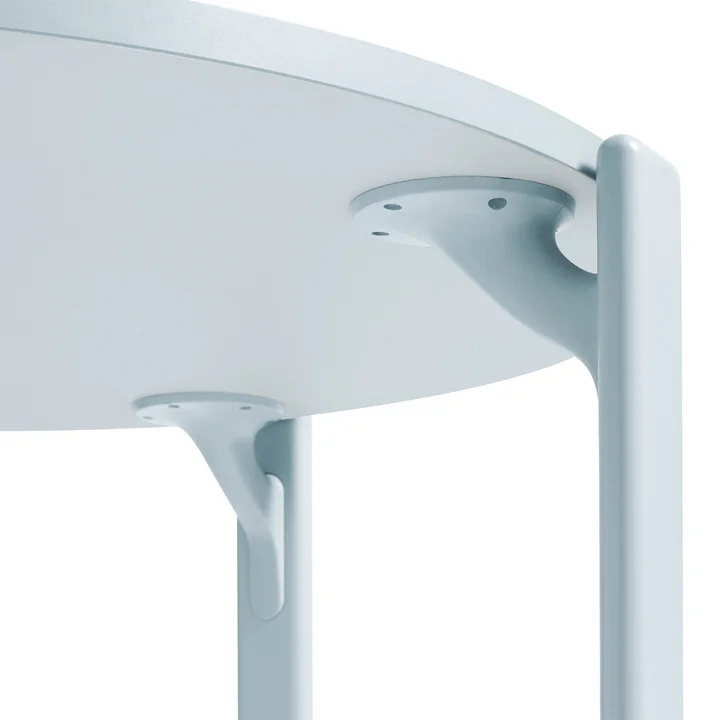 Rey Dining table, Ø 128,5 cm, slate blue / laminate light gray by HAY