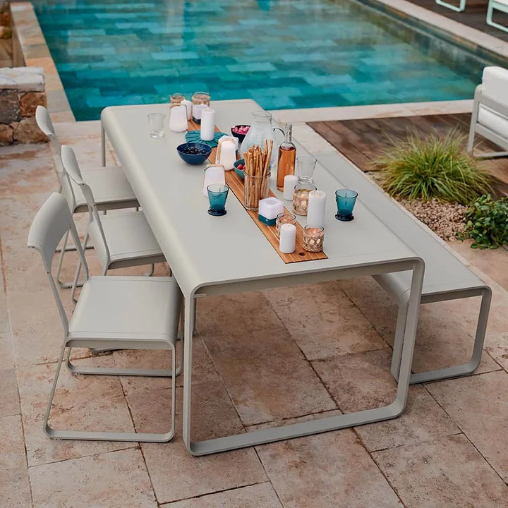 Bellevie Table with storage, gray from Fermob