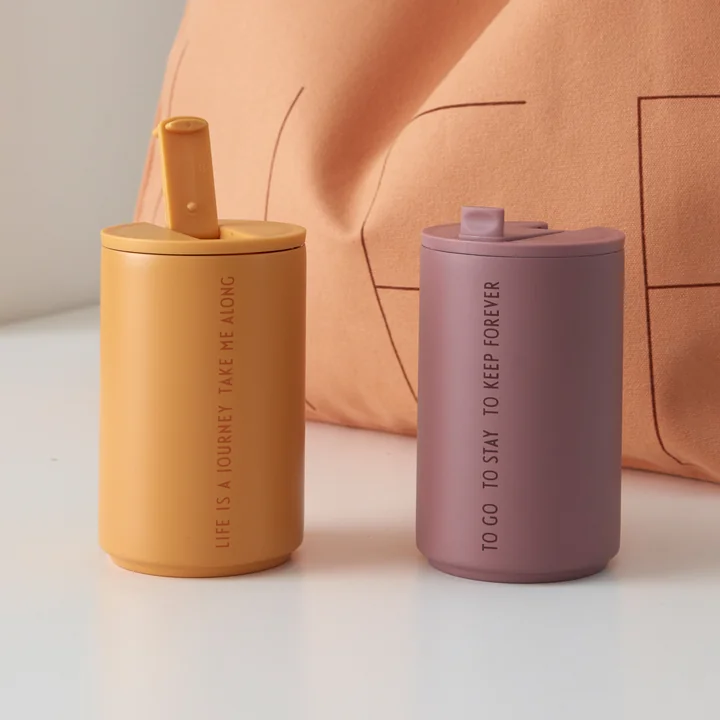 Thermo Cup 0.35 l, orange and ash rose from Design Letters