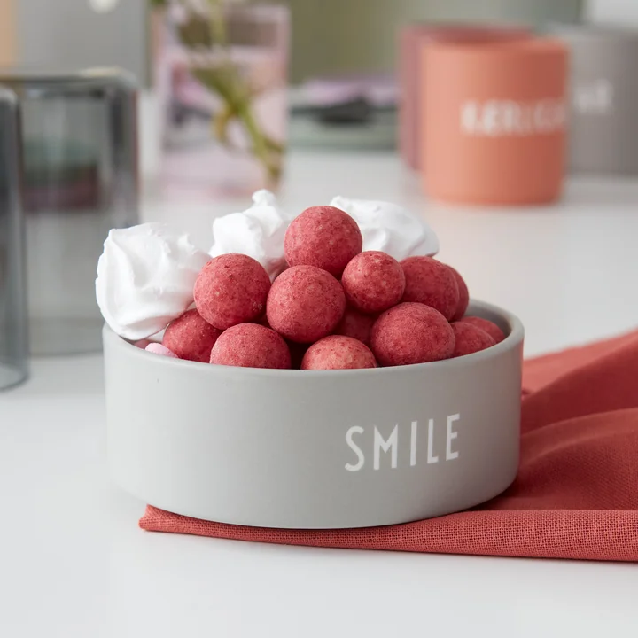 Snack Bowl Smile in cool gray from Design Letters