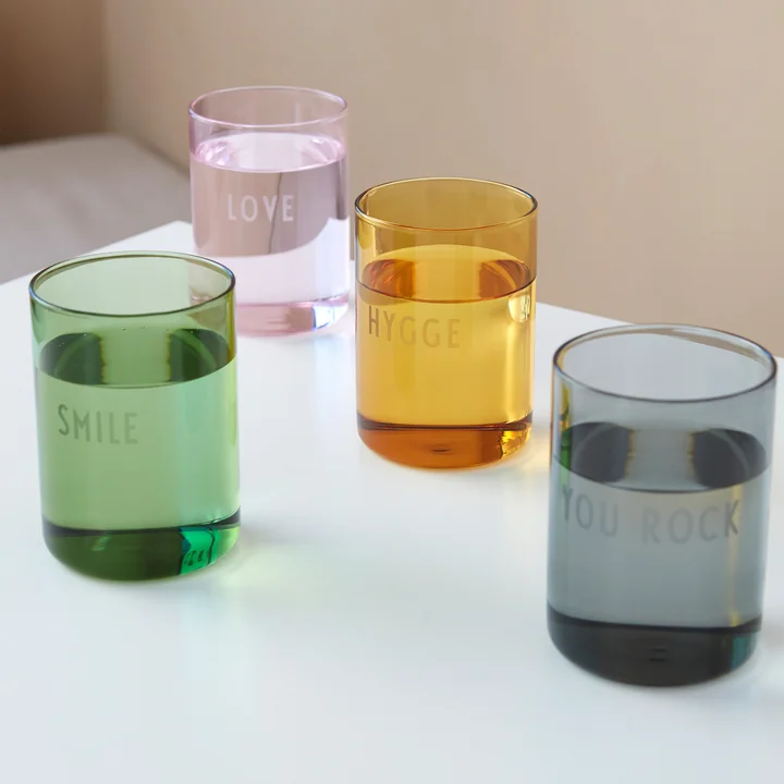 AJ Favourite drinking glass from Design Letters