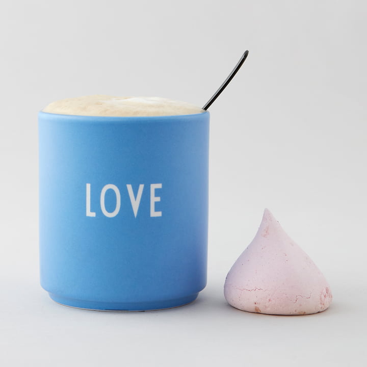 AJ Favourite Porcelain mug, Love in sky blue from Design Letters