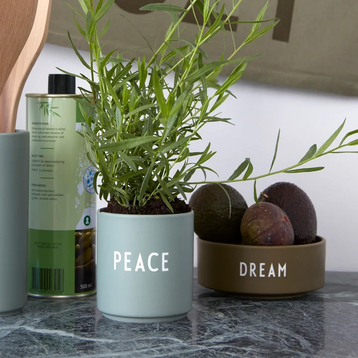 AJ Favourite Porcelain mug Peace in green