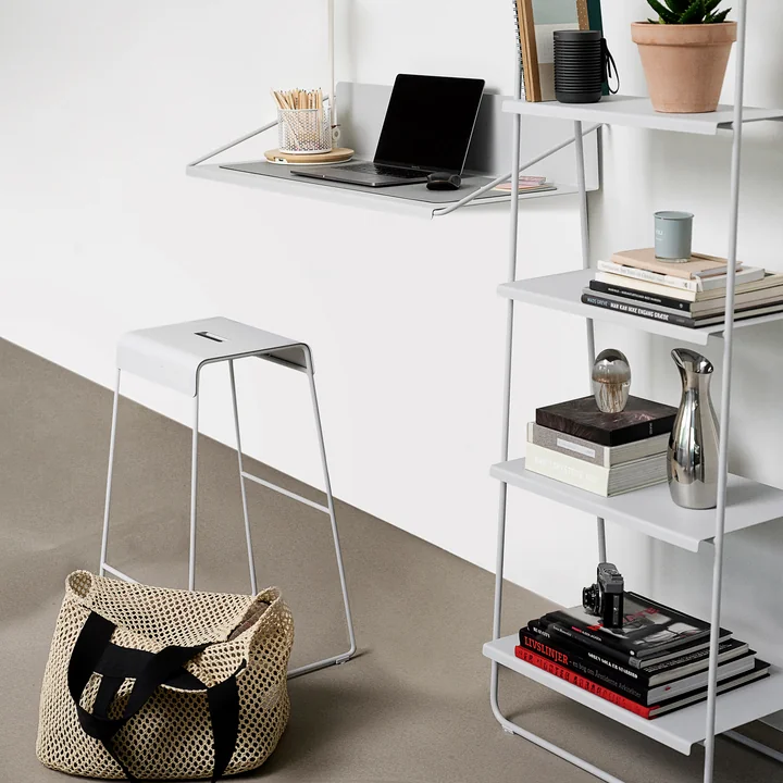 A-Stool bar stool, H 65 cm, soft-grey by Zone Denmark