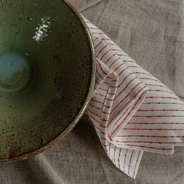 Byasa Fabric napkin and triptych bowl from Audo
