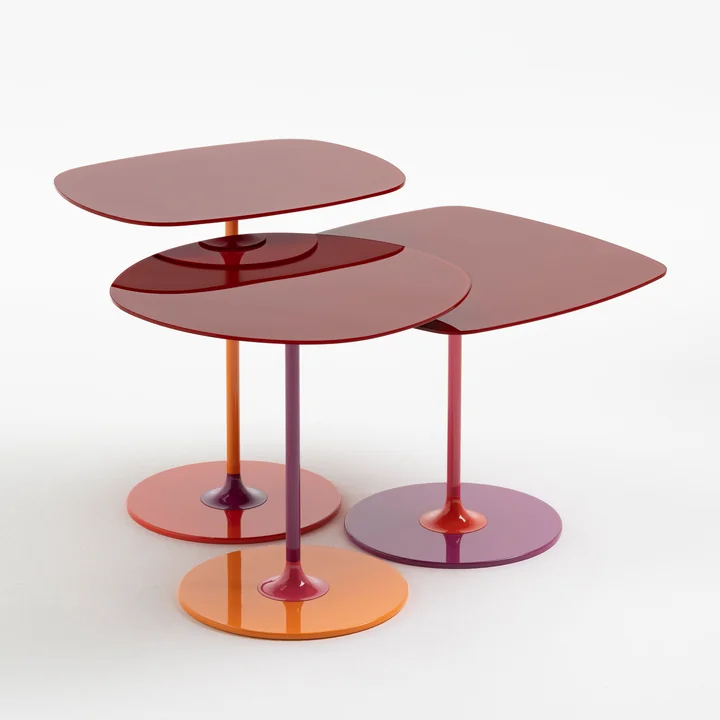 Thierry Side table in bordeaux from Kartell