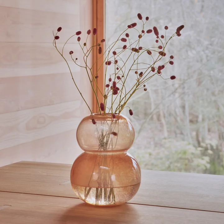 Lasi Vase small from OYOY in taupe