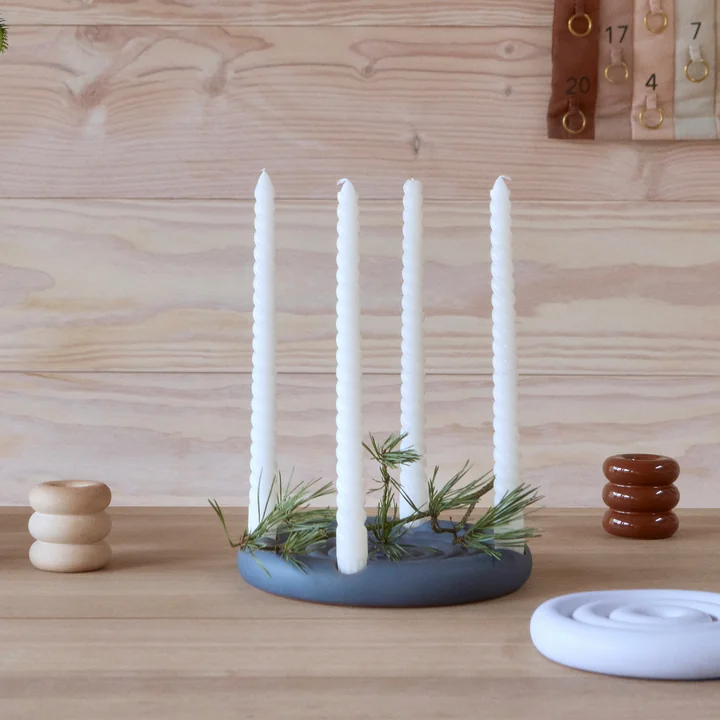 Savi Advent candle holder Ø 24.5 cm from OYOY in midnight blue