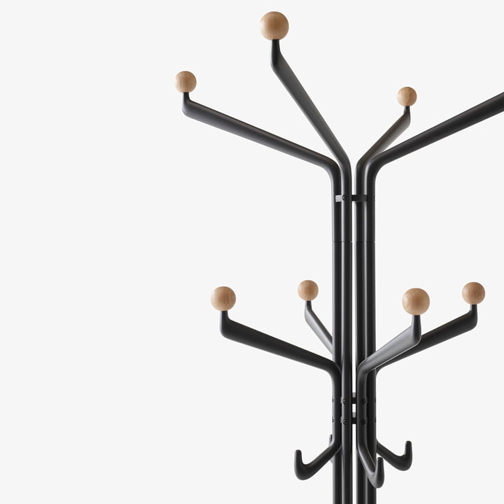 Capture Coat rack SC77, graphite / oak from & Tradition