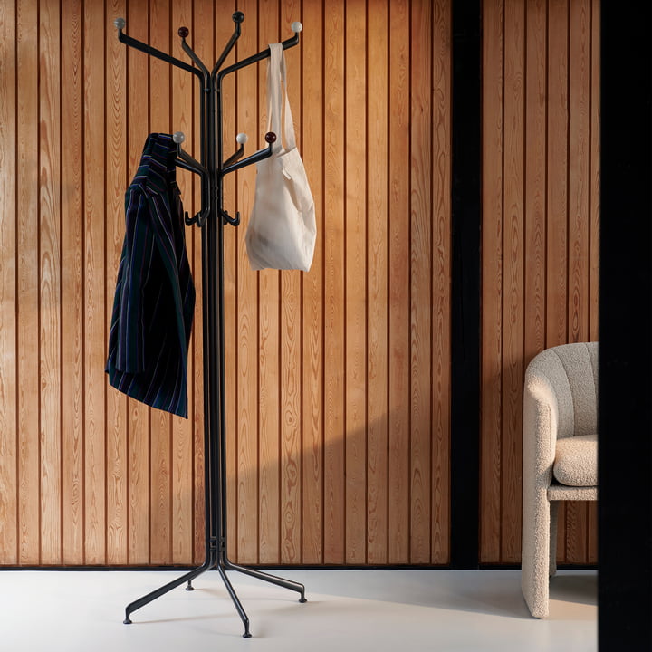 Capture Coat rack SC77, graphite / multicolour from & Tradition