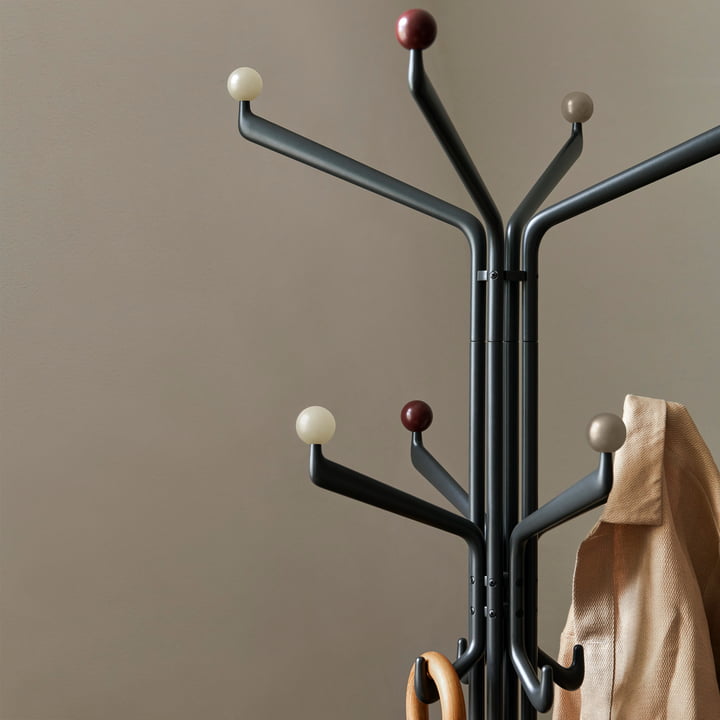 Capture Coat rack SC77, graphite / multicolour from & Tradition