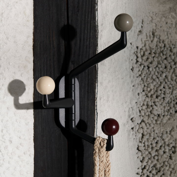 Capture Coat hook SC75, large, graphite / multicolour from & Tradition