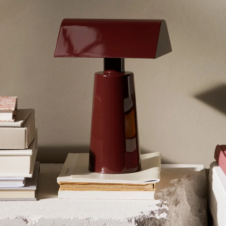 Caret MF1 Battery lamp, dark burgundy from & Tradition