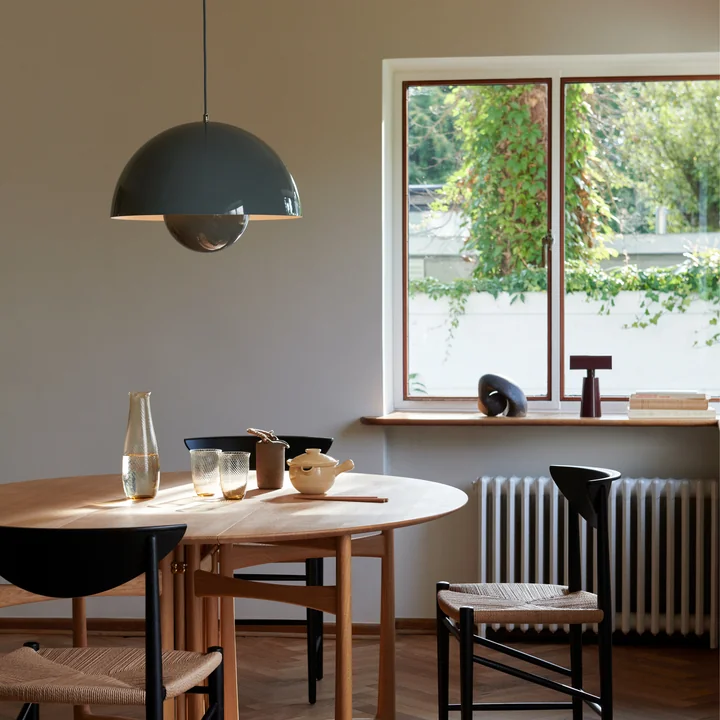 FlowerPot pendant lamp VP2, stone blue from & Tradition