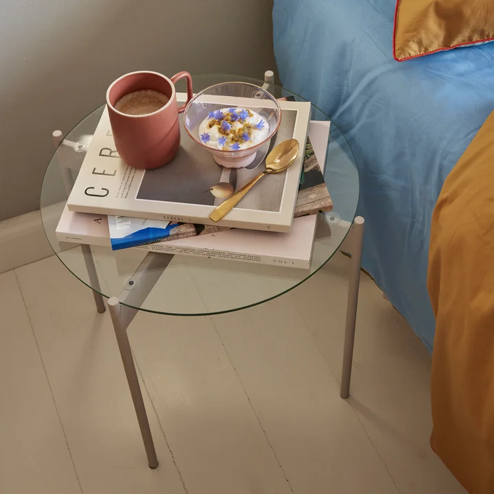 Beam Side table from Hübsch Interior in the color sand