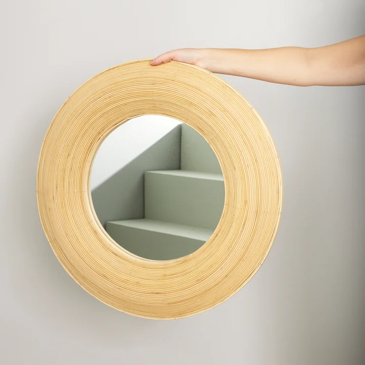 Blush Wall mirror from Hüsch Interior in the version bamboo