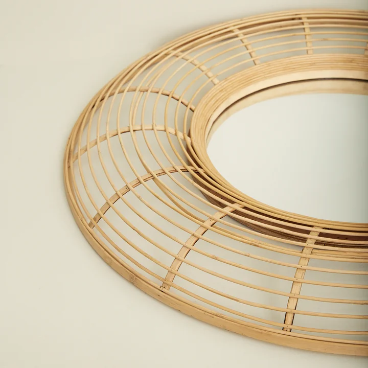 Charm Wall mirror from Hübsch Interior in the version bamboo