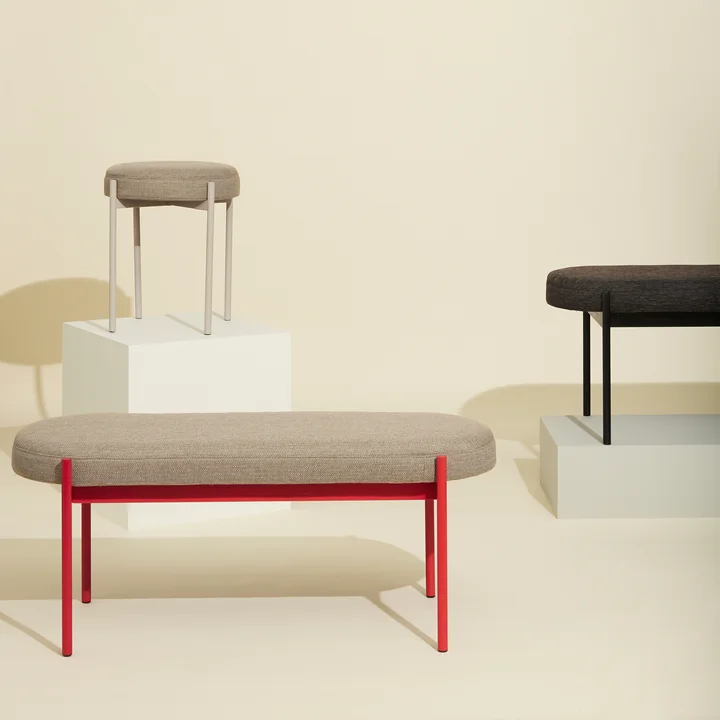 Klint Bench and silo stool from Hübsch Interior