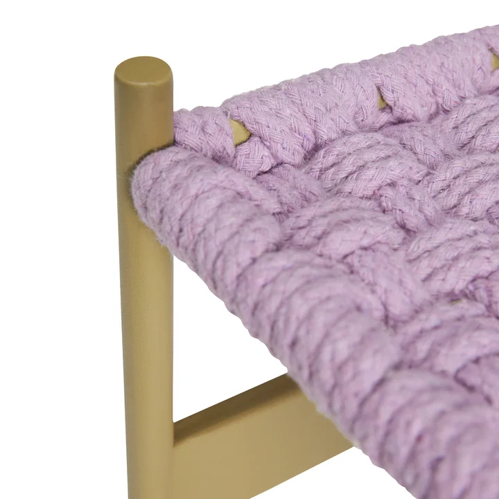 Peri Bench from Hübsch Interior in color ocher / purple