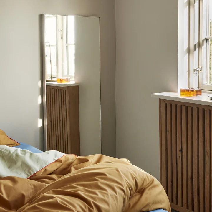 Shine Wall mirror from Hübsch Interior in color gray