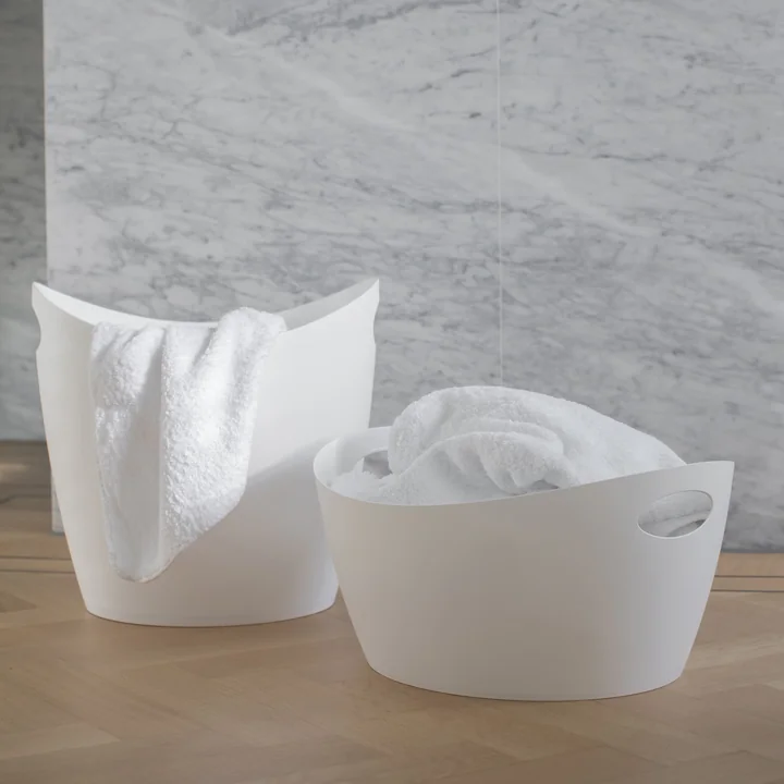 Bottichelli Zuber XL and L, recycled white from Koziol