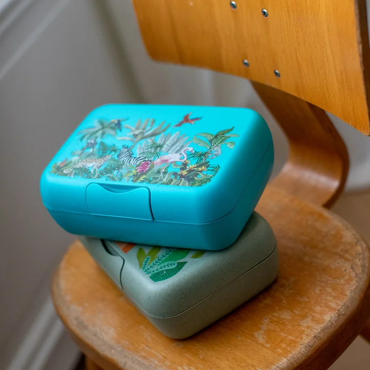 Candy L Kids lunch box Harry, organic green, organic turquoise from Koziol