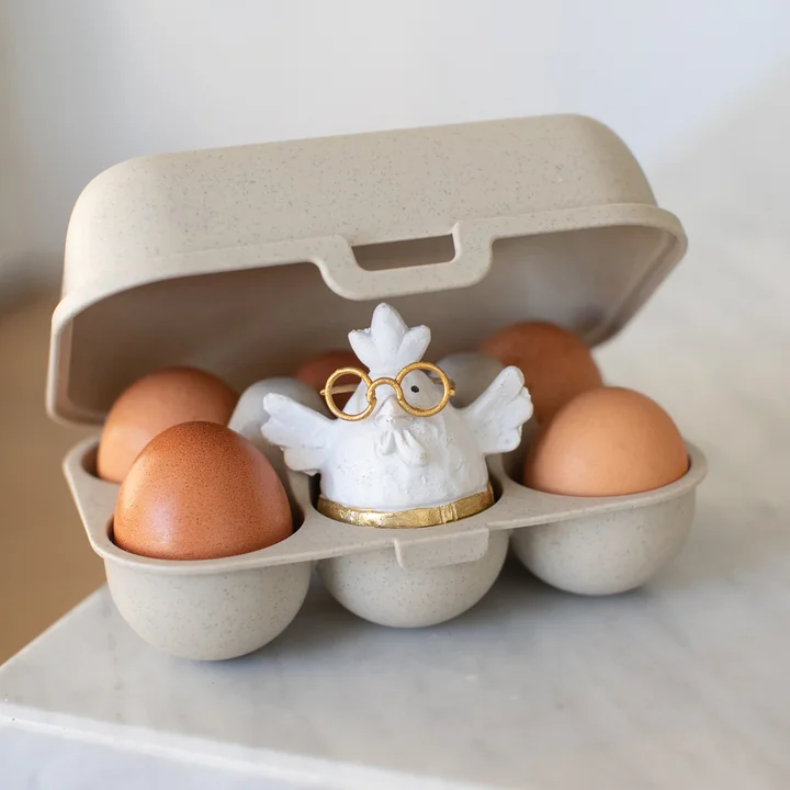 Eggs to go Reusable egg container mini, nature desert sand from Koziol
