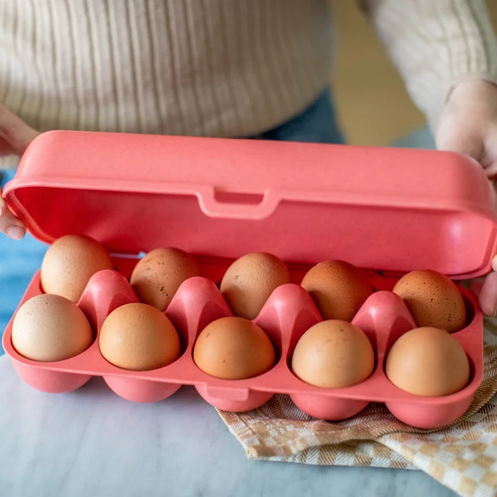 Eggs to go Reusable egg container, nature coral from Koziol