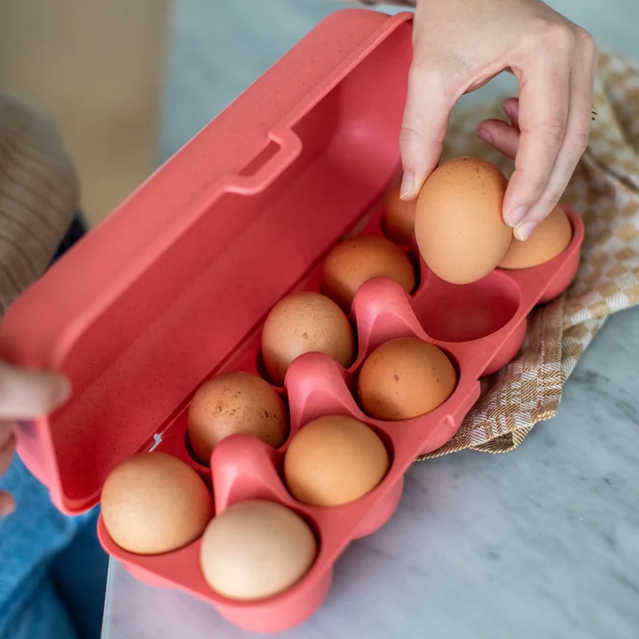 Eggs to go Reusable egg container, nature coral from Koziol