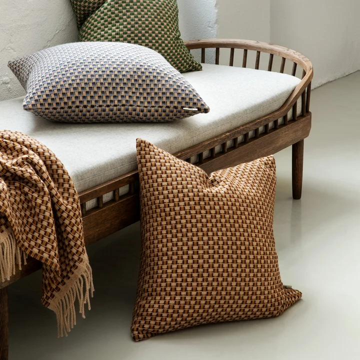 Isak Cushion, 60 x 60 cm, green from Røros Tweed