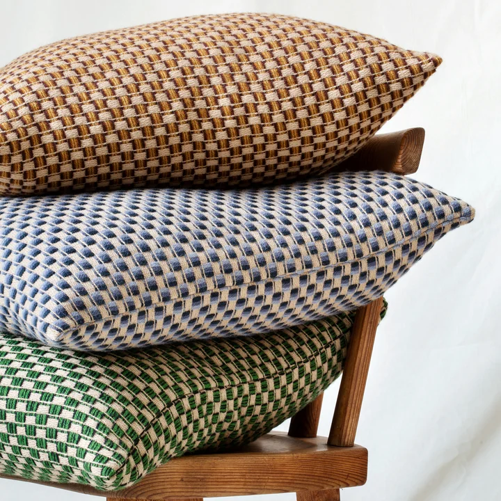 Isak Cushion, 60 x 60 cm, green from Røros Tweed