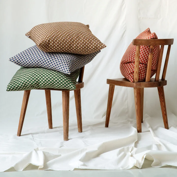 Isak Cushion, 60 x 60 cm, green from Røros Tweed