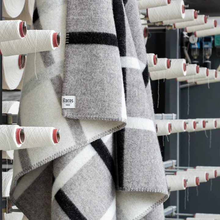 Knut Wool blanket, 135 x 200 cm, gray from Røros Tweed