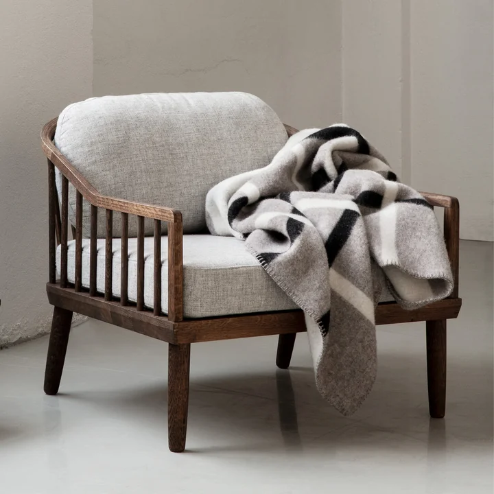 Knut Wool blanket, 135 x 200 cm, gray from Røros Tweed