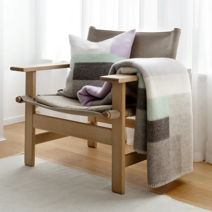 Mikkel Wool blanket, 135 x 200 cm, gray from Røros Tweed