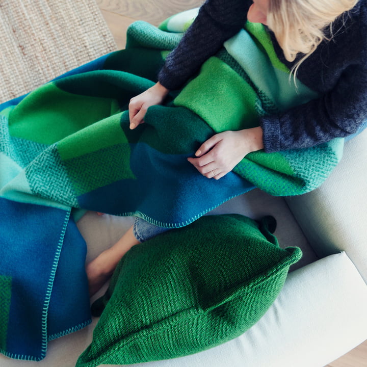 Mikkel Wool blanket, 135 x 200 cm, green from Røros Tweed